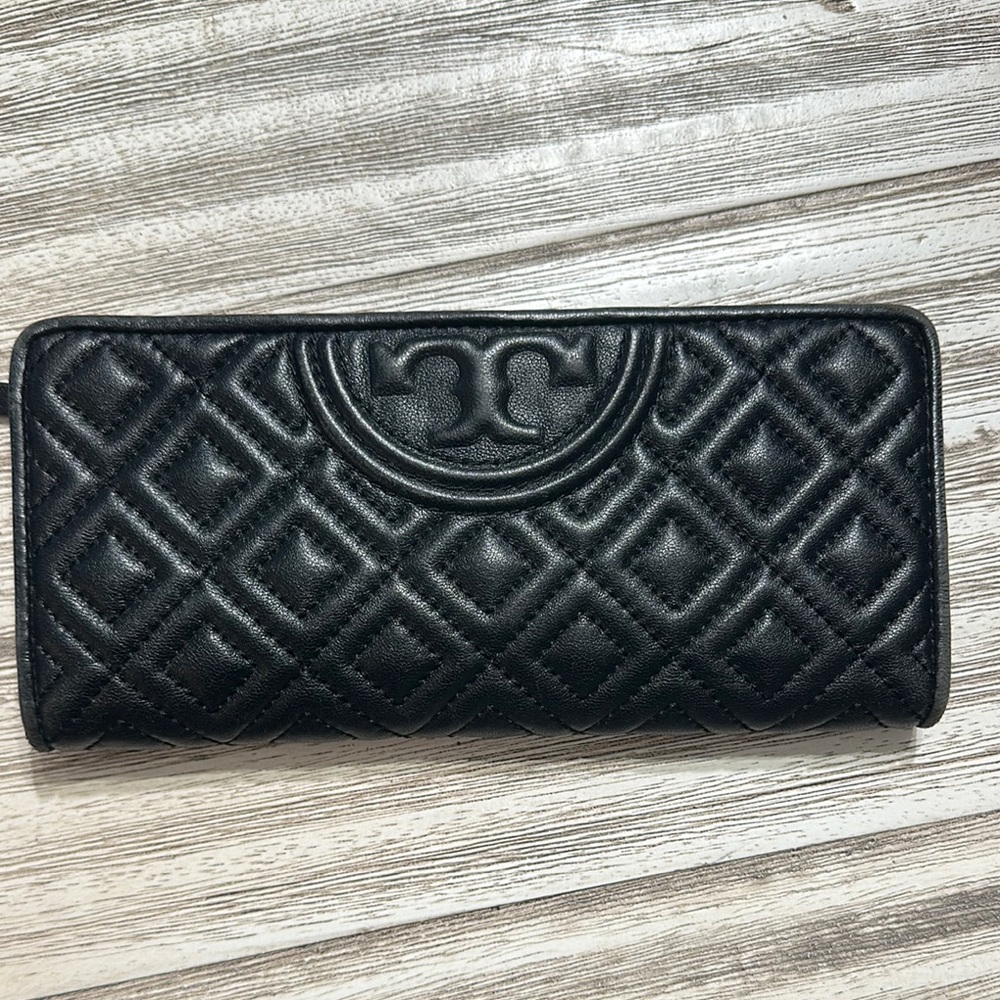Tory Burch Black Quilted Wallet